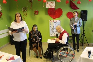 Uczestnicy spotkania walentynkowego