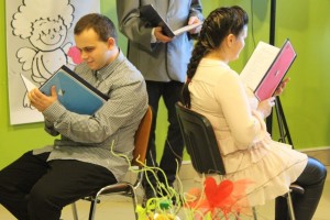 Uczestnicy spotkania walentynkowego